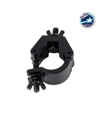 GloboStar® CLAMPS 51183 Επαγγελματικός Γάντζος Hook Αλουμινίου Ύψηλης Αντοχής για Κρέμαση, Στήριξη & Τοποθέτηση Προϊόντων Stage σε Τράσες - Μ8 x Π5.5 x Υ3cm - Μαύρο